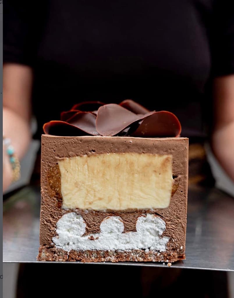 Tronco navideño de Bó Pastelería en CDMX.