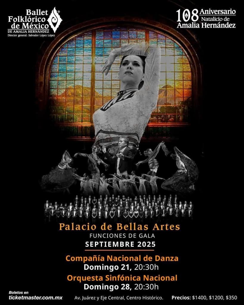 Ballet Folklórico de México celebra a Amalia Hernández con dos galas en Palacio de Bellas Artes | Foto: IG Ballet Folklórico de México 
