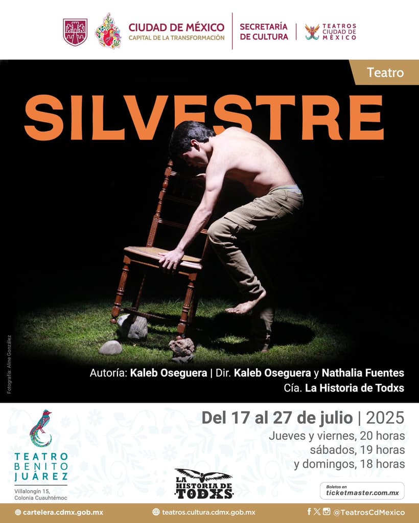 Silvestre: obra de teatro en CDMX que explora lo salvaje y lo humano | Teatros CDMX | Foto: Teatros CDMX