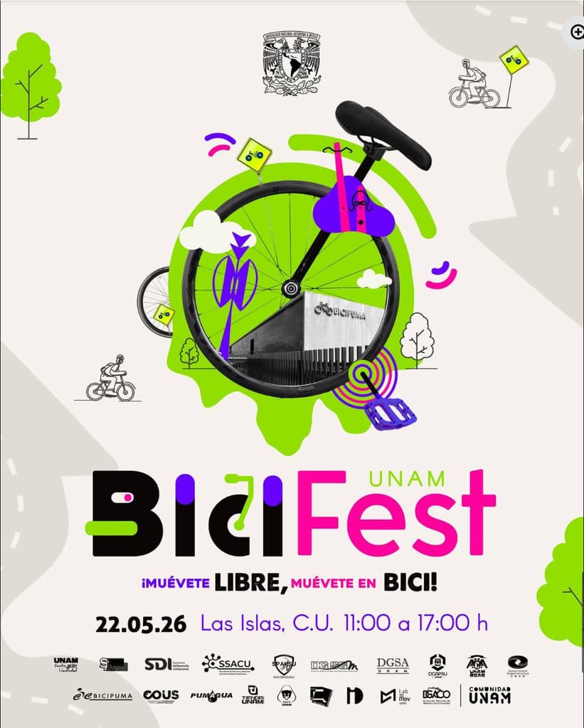Rodada en bicicleta en Ciudad Universitaria BiciFest CDMX