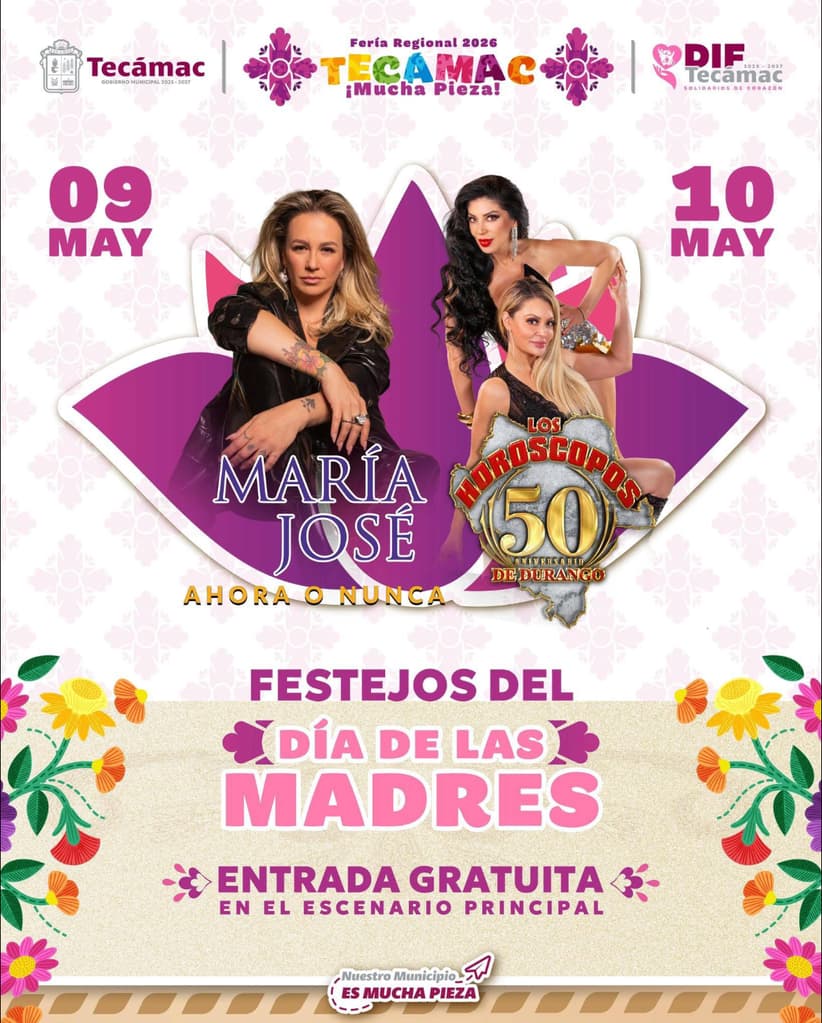 Feria de Tecámac 2026: Malilla, María José, El Bogueto y Yaguarú ¡gratis!

