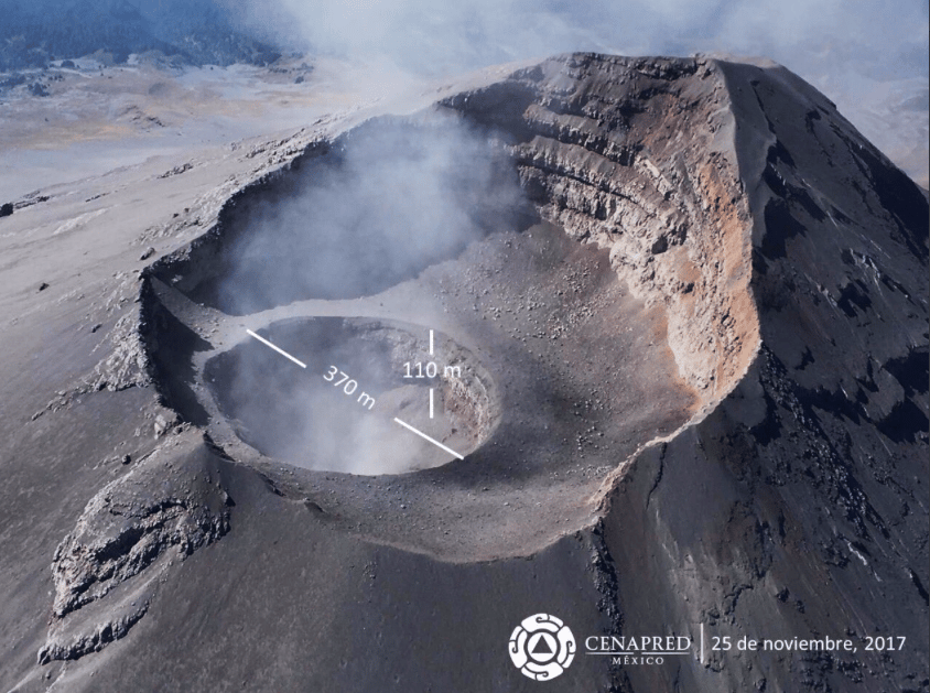 cráter del popocatépetl