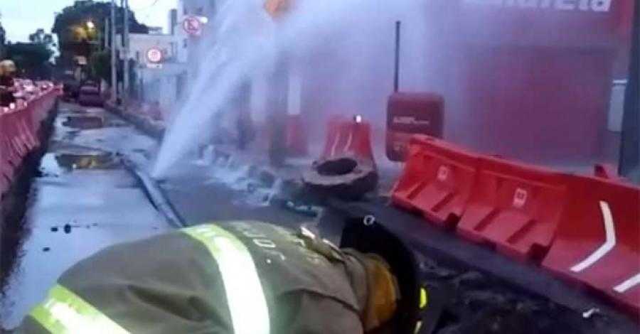 La fuga de agua afectará la circulación según el Centro de Orientación Vial.