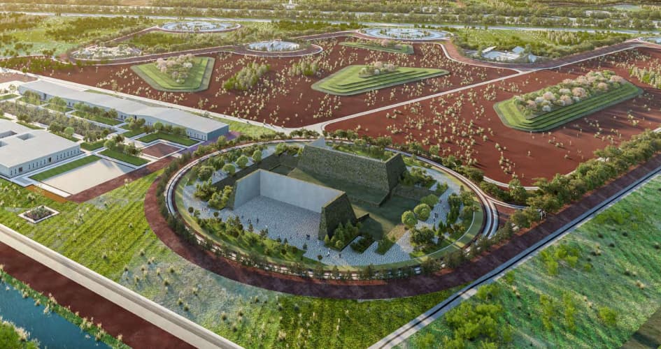 obras del Parque Ecológico Lago