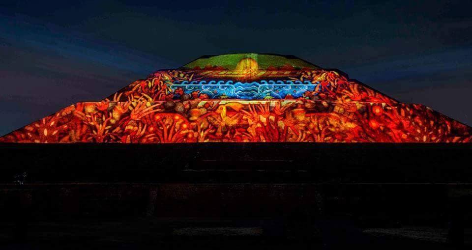 experiencia nocturna en Teotihuacán 2018