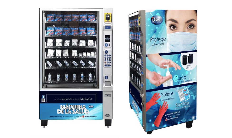 Máquinas expendedoras de cubrebocas