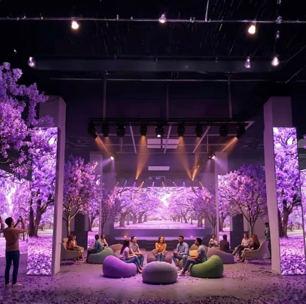 Experiencia inmersiva con jacarandas digitales en CDMX | Foto: Fever 