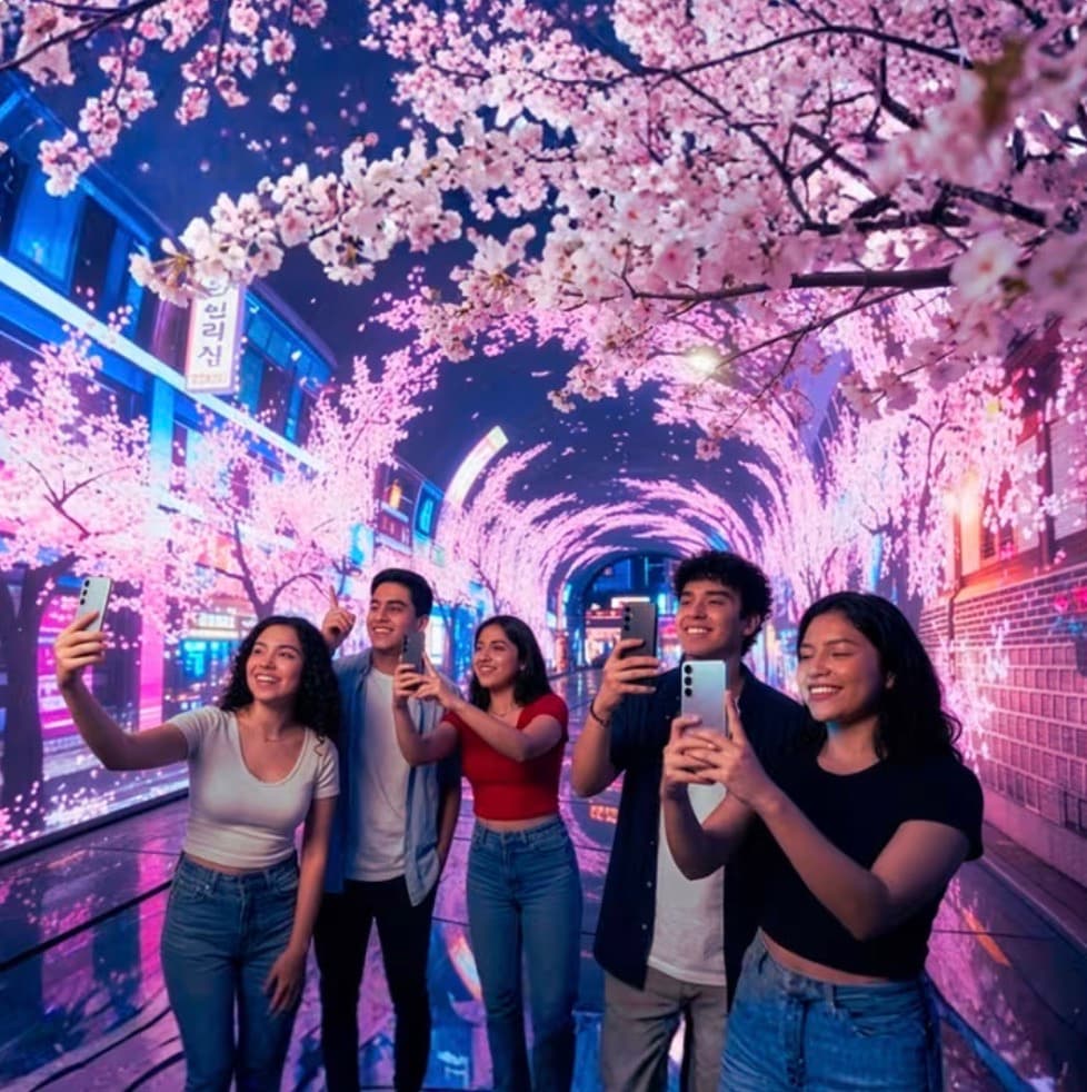 Experiencia inmersiva con jacarandas digitales en CDMX | Foto: Fever 