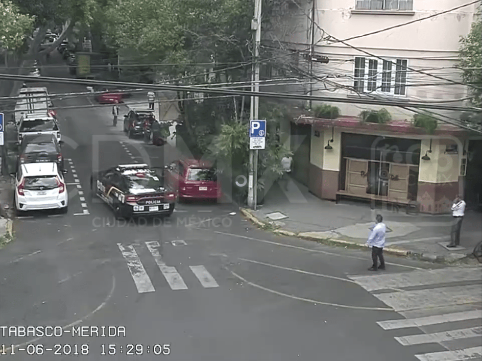 persecución policiaca en la colonia Roma