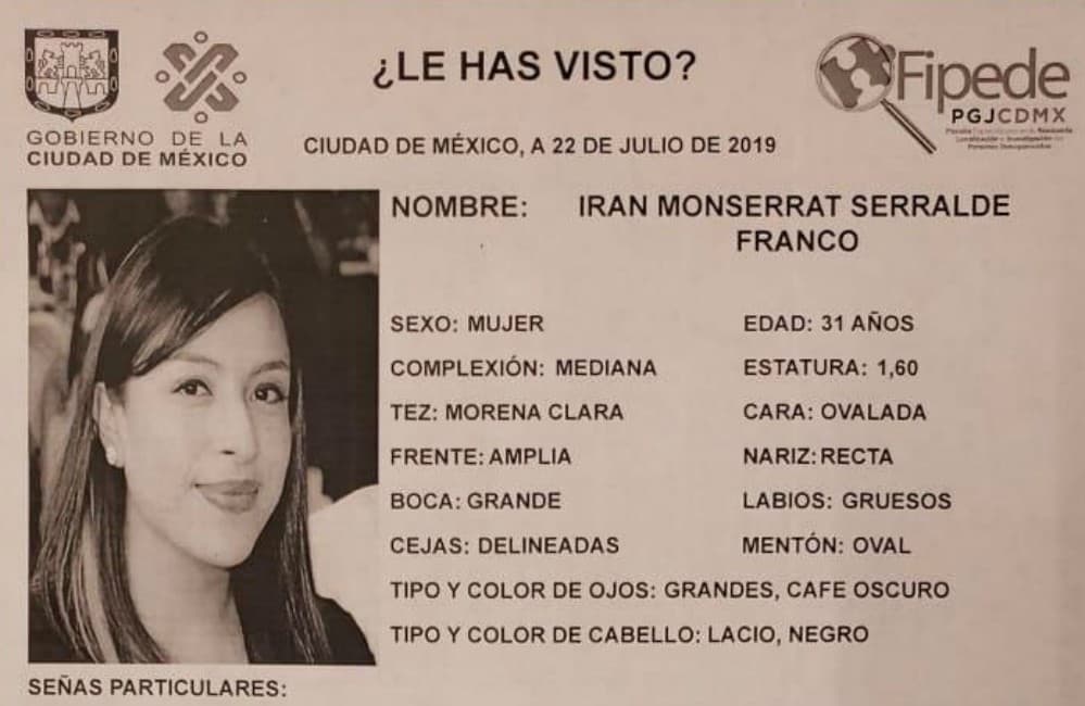 Encuentran a Monserrat Serralde, mujer que desapareció tras subir a taxi